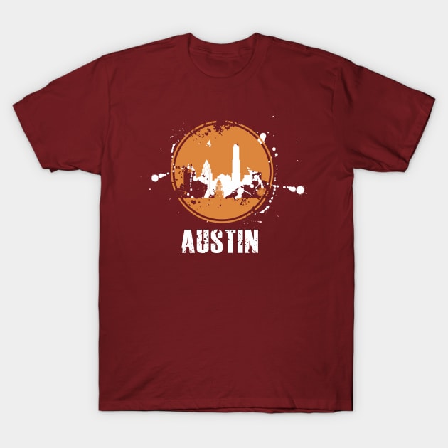 Austin skyline T-Shirt by DimDom